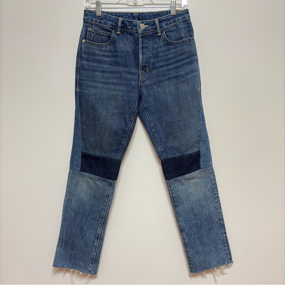 Helmut Lang Patchwork High Rise Slim Cropped Jean… - image 4